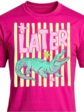 Summer Later Gator Pink Graphic Tee
